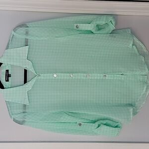 About A Girl Sheer Button Up
